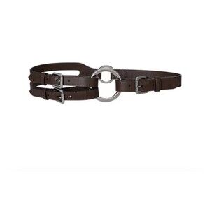 Lauren Ralph Lauren Women's Tri-Strap O-Ring Brown Leather Belt Size XL New